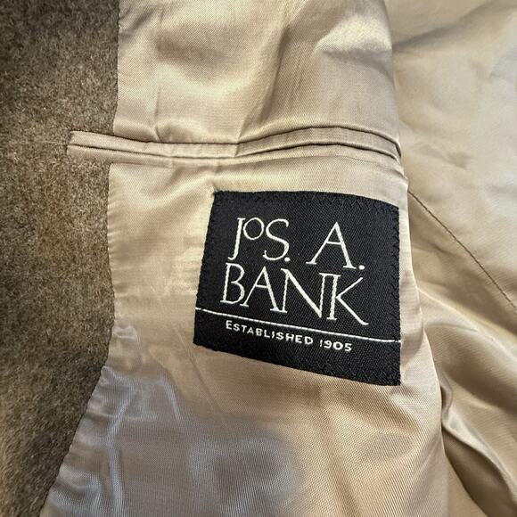 JOS A BANK Sports Coat Mens 43L 100% Camel Hair Jacket Blazer Tan Beige - Picture 8 of 11